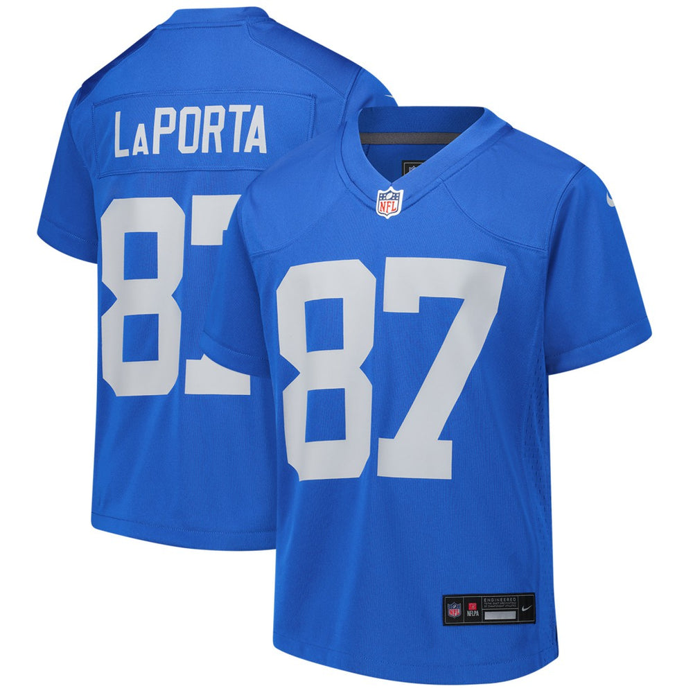 Sam LaPorta Detroit Lions Youth Game Jersey - Blue outlet