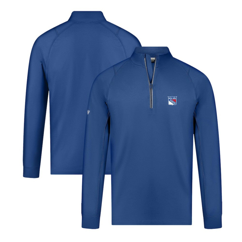 New York Rangers Levelwear Theory Insignia Core Quarter-Zip Pullover Top - Blue Pullover