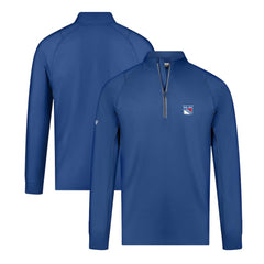 New York Rangers Levelwear Theory Insignia Core Quarter-Zip Pullover Top - Blue Pullover