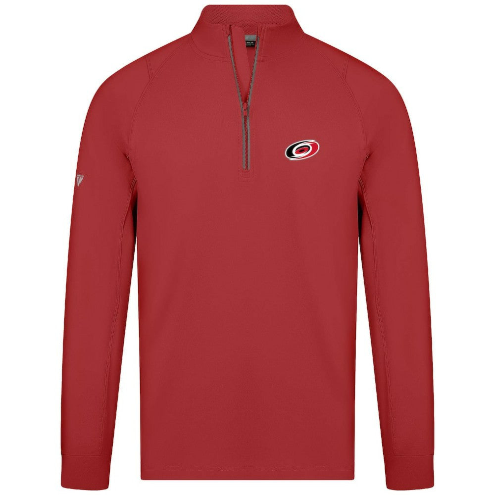 Carolina Hurricanes Levelwear Theory Insignia Core Quarter-Zip Pullover Top - Red Pullover