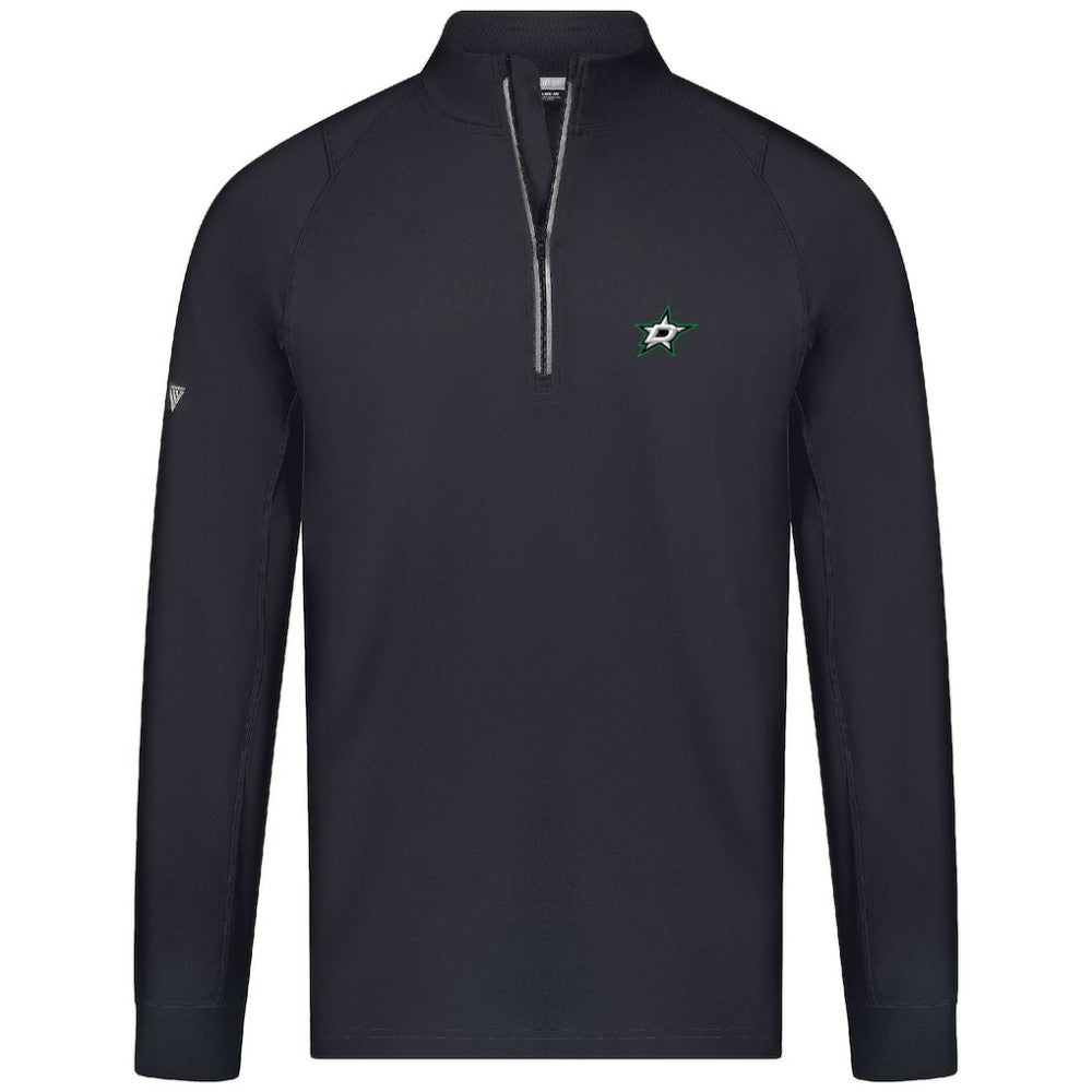 Dallas Stars Levelwear Theory Insignia Core Quarter-Zip Pullover Top - Black Pullover