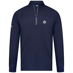Winnipeg Jets Levelwear Theory Insignia Core Quarter-Zip Pullover Top - Navy Pullover