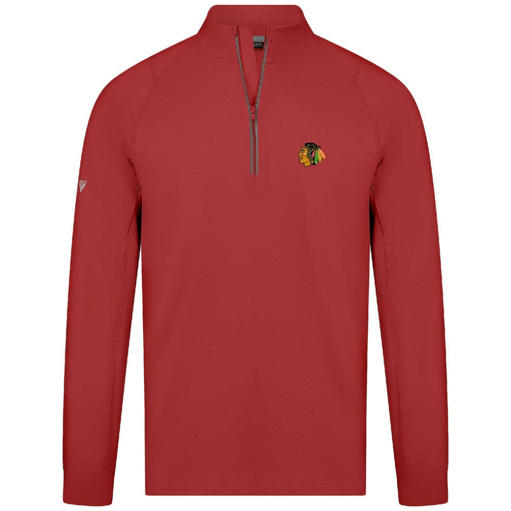 Chicago Blackhawks Levelwear Theory Insignia Core Quarter-Zip Pullover Top - Red Pullover