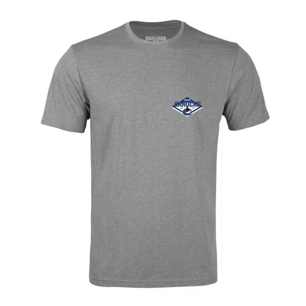 Vancouver Canucks Levelwear Richmond Club Patch 2.0 T-Shirt - Heather Gray T-shirts