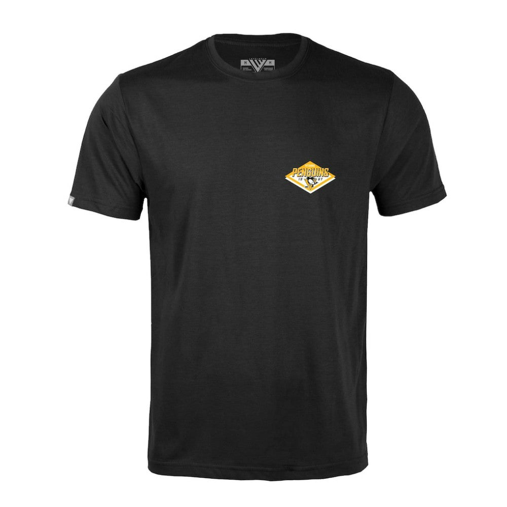 Pittsburgh Penguins Levelwear Richmond Club Patch 2.0 T-Shirt - Black T-shirts