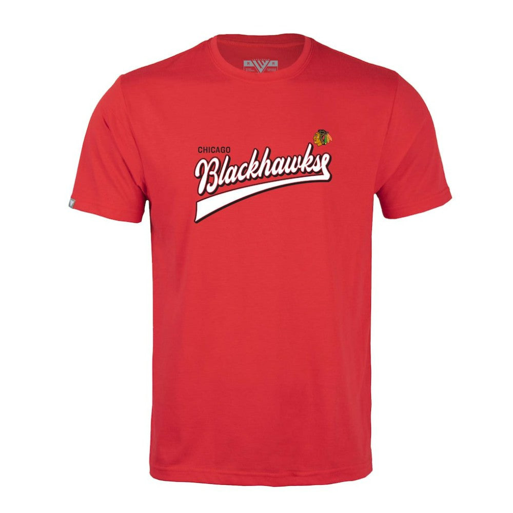 Chicago Blackhawks Levelwear Richmond Retro Script T-Shirt - Red T-shirts