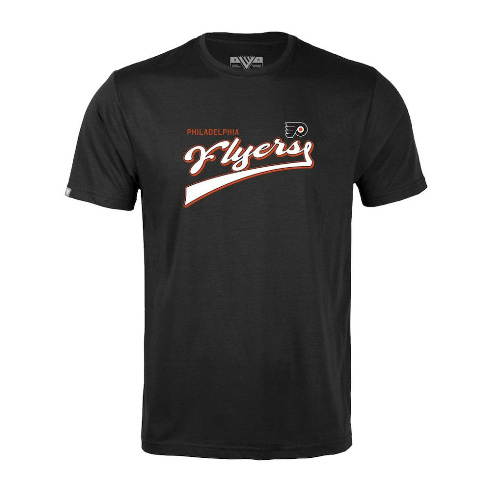 Philadelphia Flyers Levelwear Richmond Retro Script T-Shirt - Black T-shirts