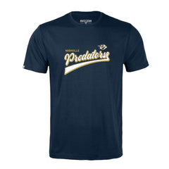 Nashville Predators Levelwear Richmond Retro Script T-Shirt - Navy T-shirts