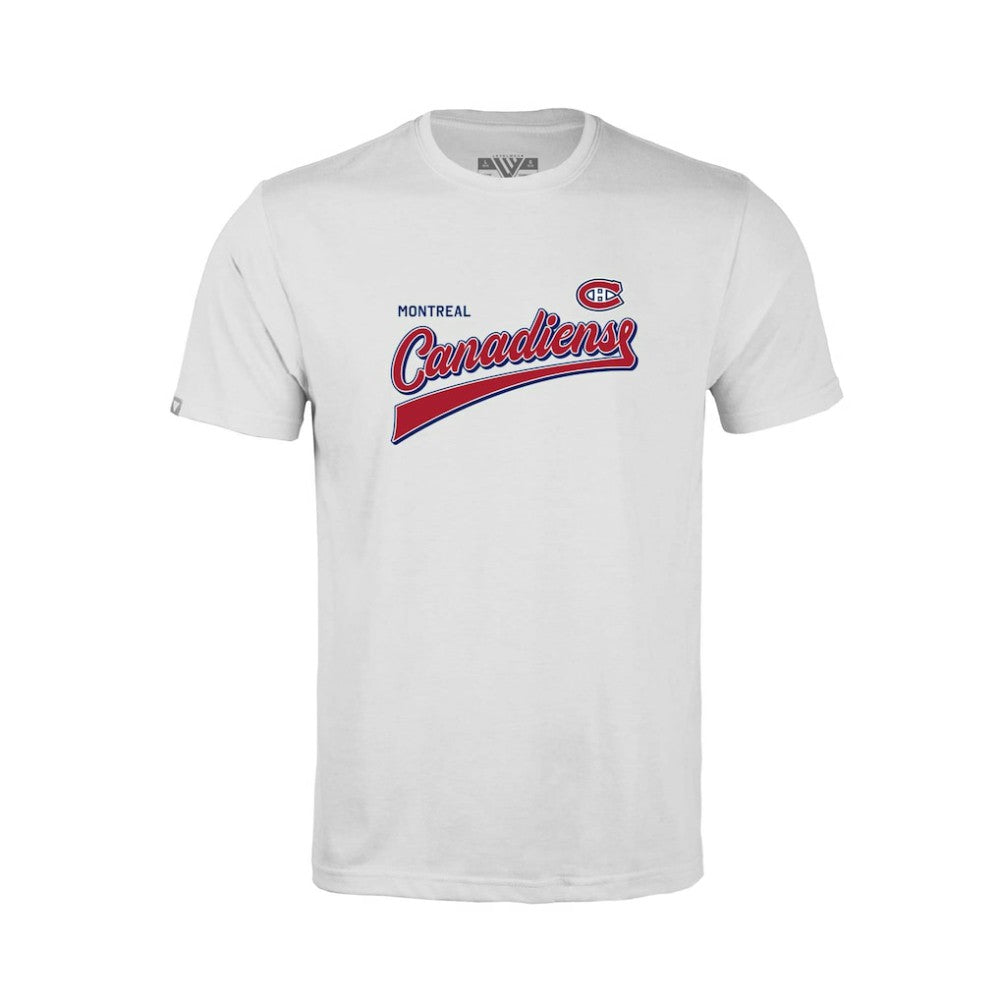 Montreal Canadiens Levelwear Youth Little Richmond Retro Script T-Shirt - White T-shirts