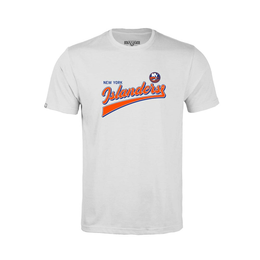 New York Islanders Levelwear Youth Little Richmond Retro Script T-Shirt - White T-shirts