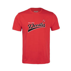 New Jersey Devils Levelwear Youth Little Richmond Retro Script T-Shirt - Red T-shirts