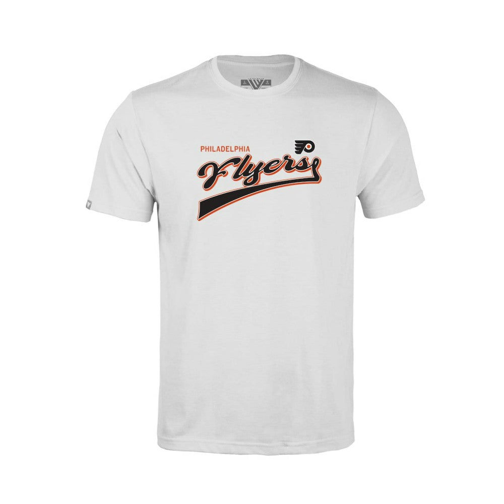 Philadelphia Flyers Levelwear Youth Little Richmond Retro Script T-Shirt - White T-shirts
