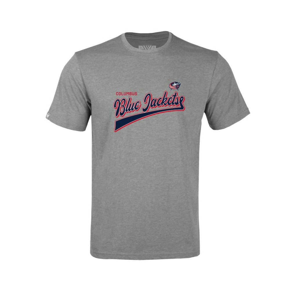 Columbus Blue Jackets Levelwear Youth Little Richmond Retro Script T-Shirt - Heather Gray T-shirts