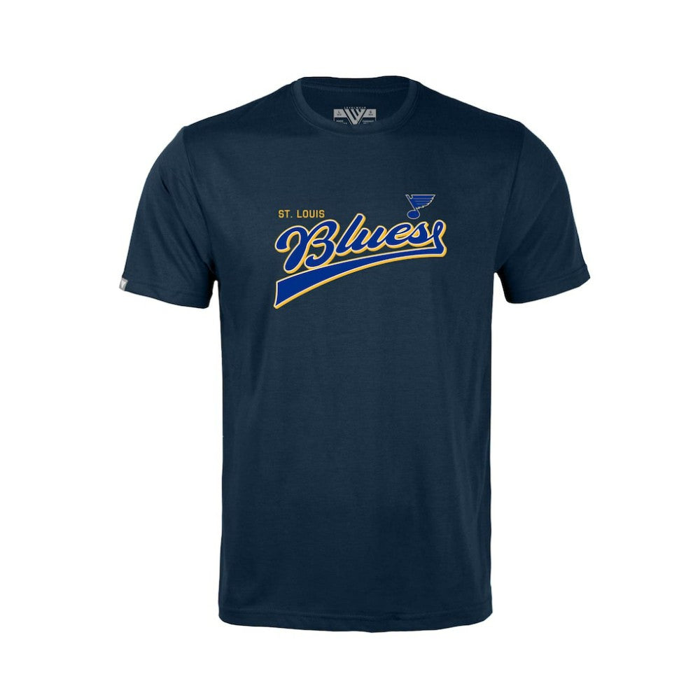 St. Louis Blues Levelwear Youth Little Richmond Retro Script T-Shirt - Navy T-shirts
