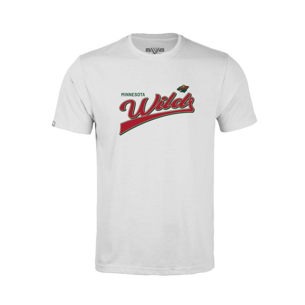 Minnesota Wild Levelwear Youth Little Richmond Retro Script T-Shirt - White T-shirts
