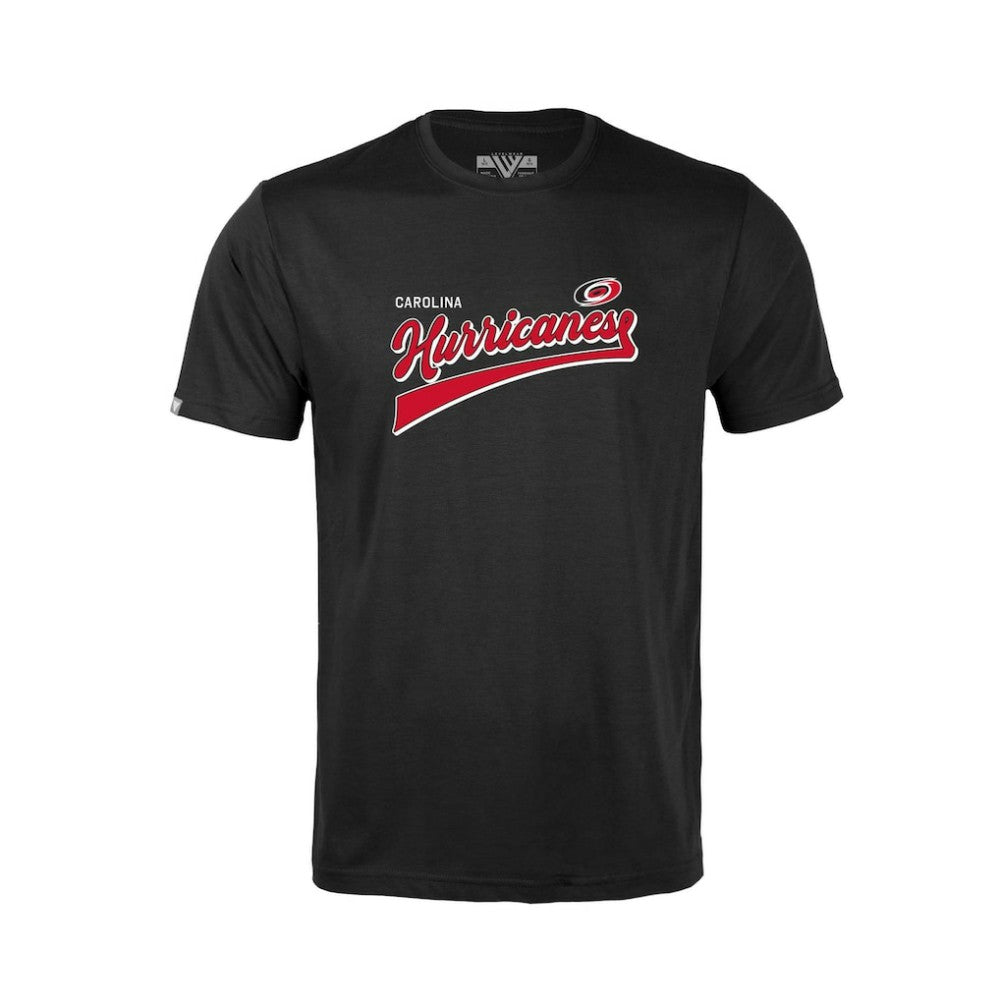 Carolina Hurricanes Levelwear Youth Little Richmond Retro Script T-Shirt - Black T-shirts