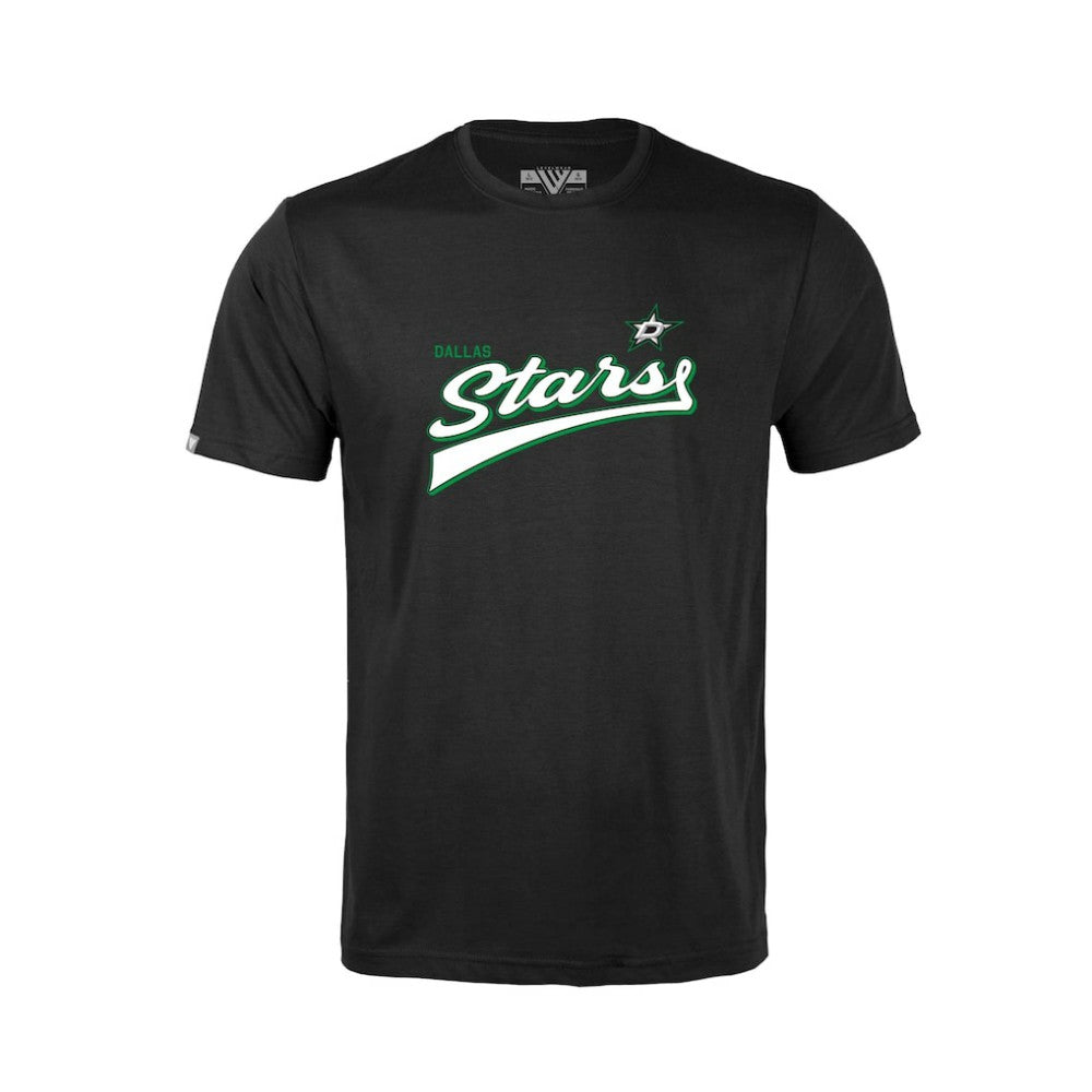 Dallas Stars Levelwear Youth Little Richmond Retro Script T-Shirt - Black T-shirts