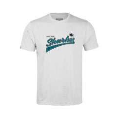 San Jose Sharks Levelwear Youth Little Richmond Retro Script T-Shirt - White T-shirts