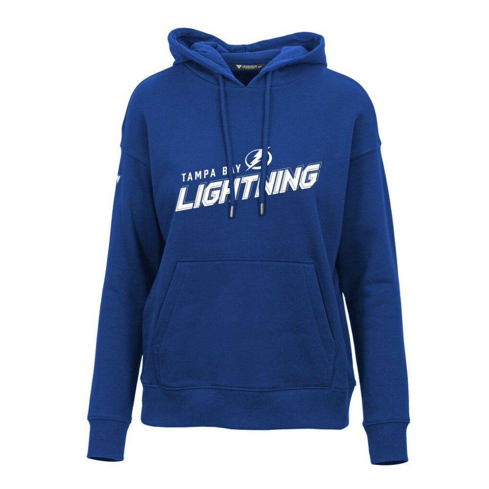 Tampa Bay Lightning Levelwear Women's Adorn Premier 2.0 Fleece Pullover Hoodie - Blue Hoodies