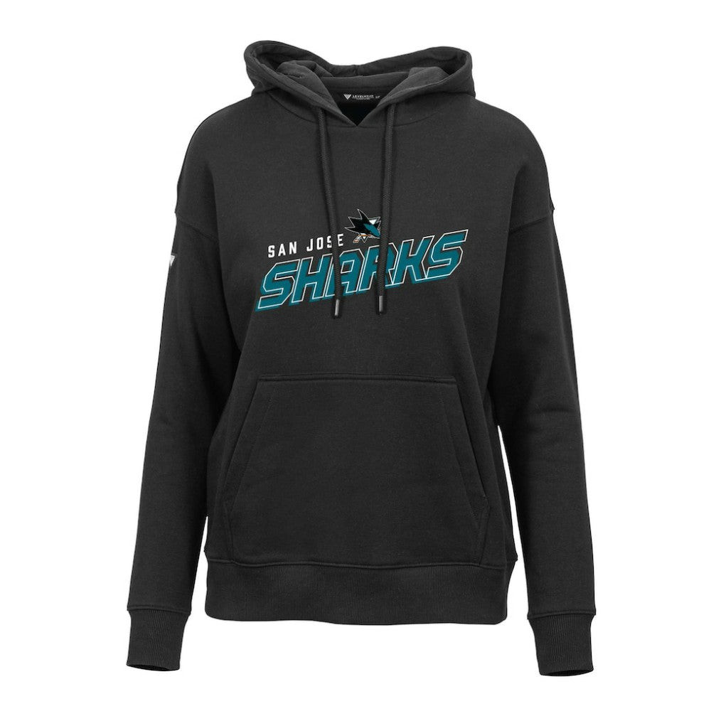 San Jose Sharks Levelwear Women's Adorn Premier 2.0 Fleece Pullover Hoodie - Black Hoodies