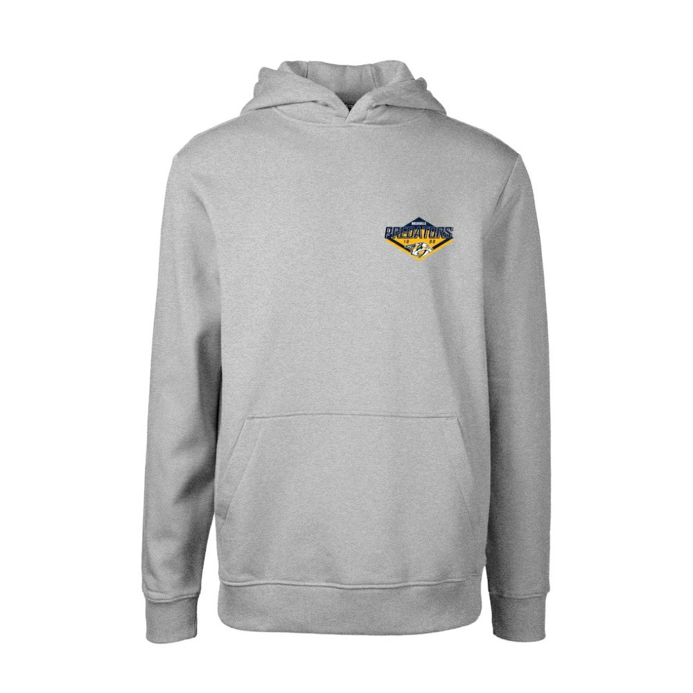 Nashville Predators Levelwear Youth Podium Club Patch 2.0 Fleece Pullover Hoodie - Gray Hoodies