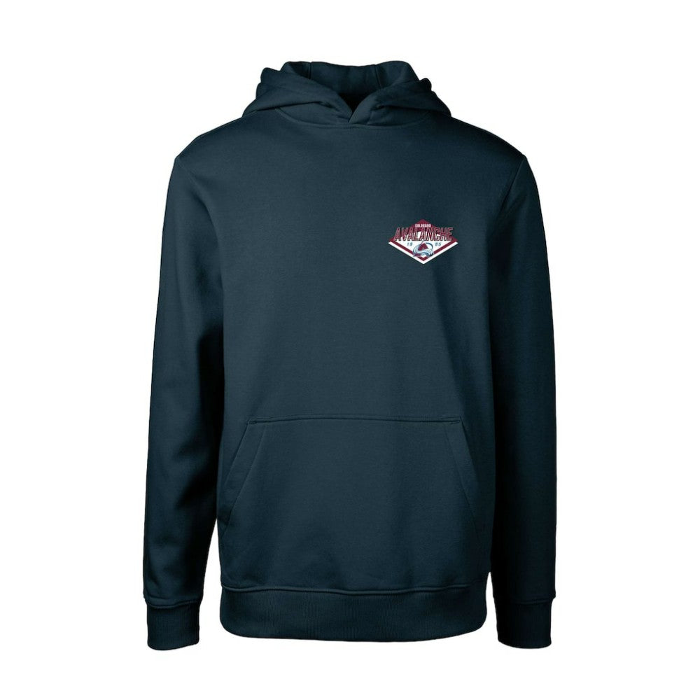 Colorado Avalanche Levelwear Youth Podium Club Patch 2.0 Fleece Pullover Hoodie - Navy Hoodies