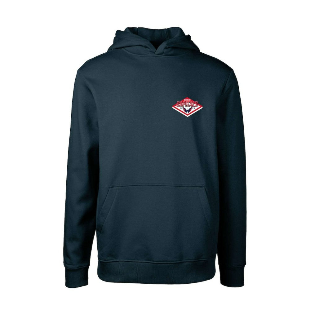 Washington Capitals Levelwear Youth Podium Club Patch 2.0 Fleece Pullover Hoodie - Navy Hoodies