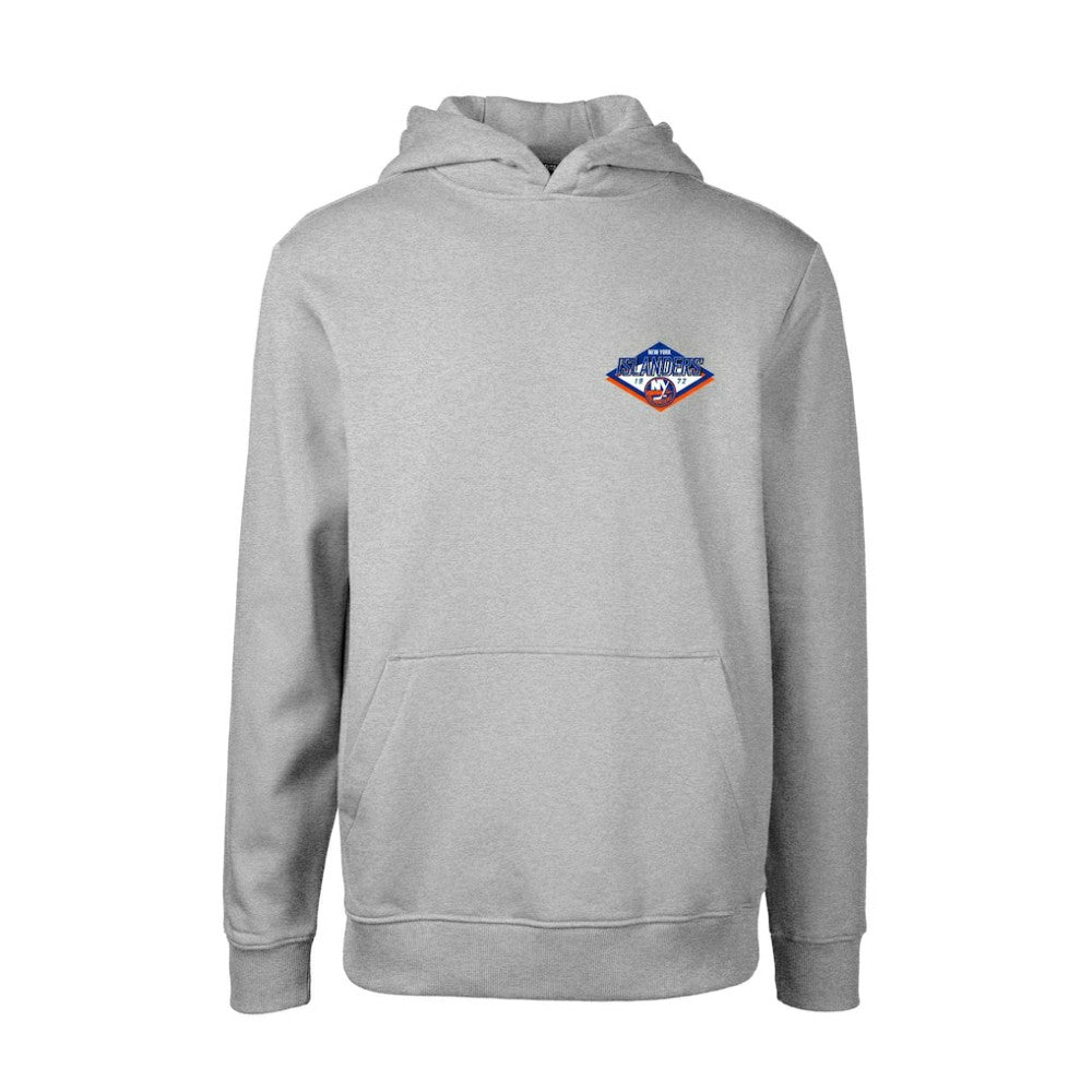 New York Islanders Levelwear Youth Podium Club Patch 2.0 Fleece Pullover Hoodie - Gray Hoodies