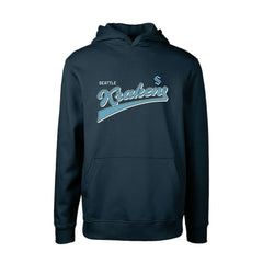 Seattle Kraken Levelwear Youth Podium Retro Script Fleece Pullover Hoodie - Deep Sea Blue Hoodies
