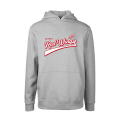 Detroit Red Wings Levelwear Youth Podium Retro Script Fleece Pullover Hoodie - Gray Hoodies