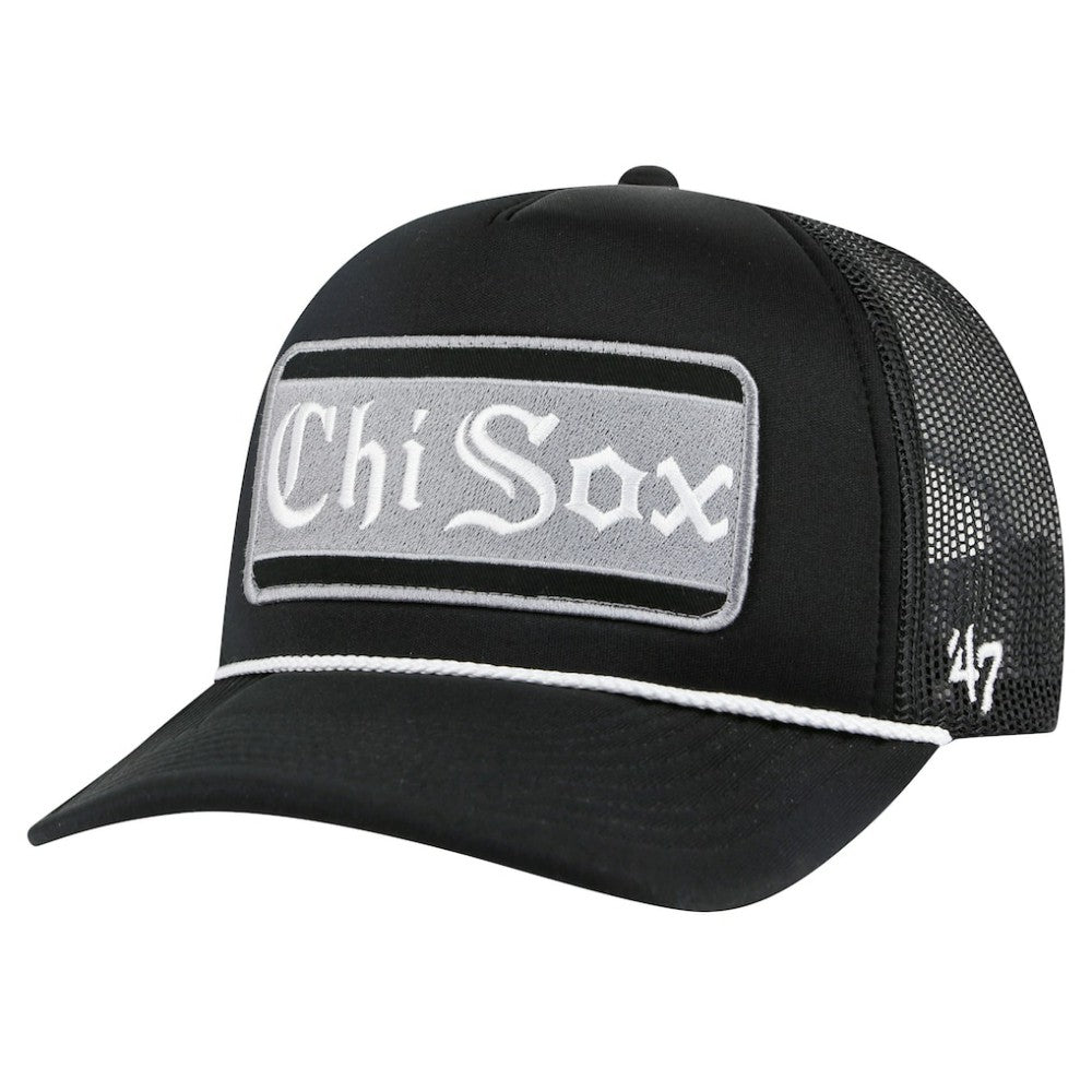 Chicago White Sox Local Patch Foam Front Trucker Adjustable Hat Black