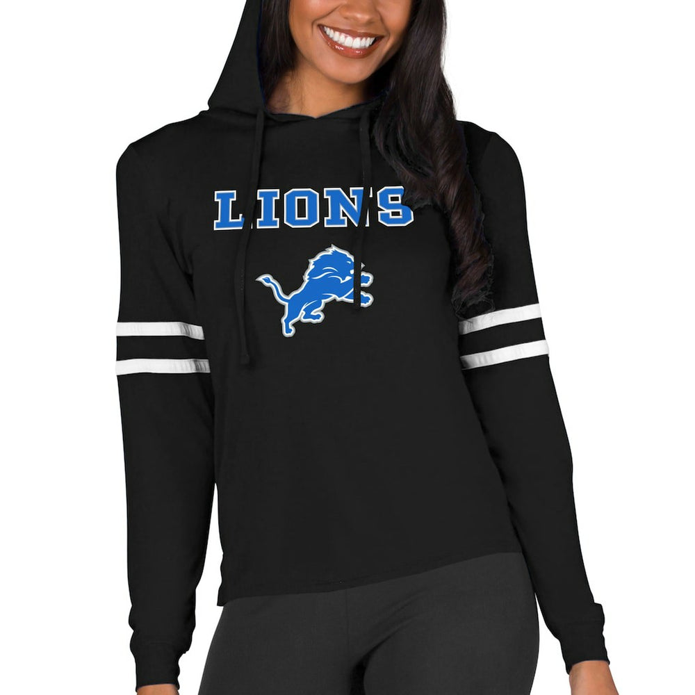 Detroit Lions Concepts Sport Women's Marathon Lightweight Lounge Pullover Hoodie - Black for sale