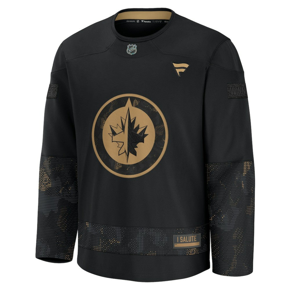 Winnipeg Jets Fanatics 2024 Military Appreciation Practice Jersey - Black Jerseys