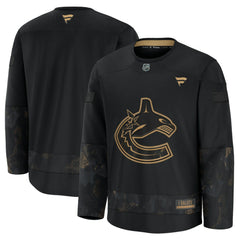 Vancouver Canucks Fanatics 2024 Military Appreciation Practice Jersey - Black Jerseys