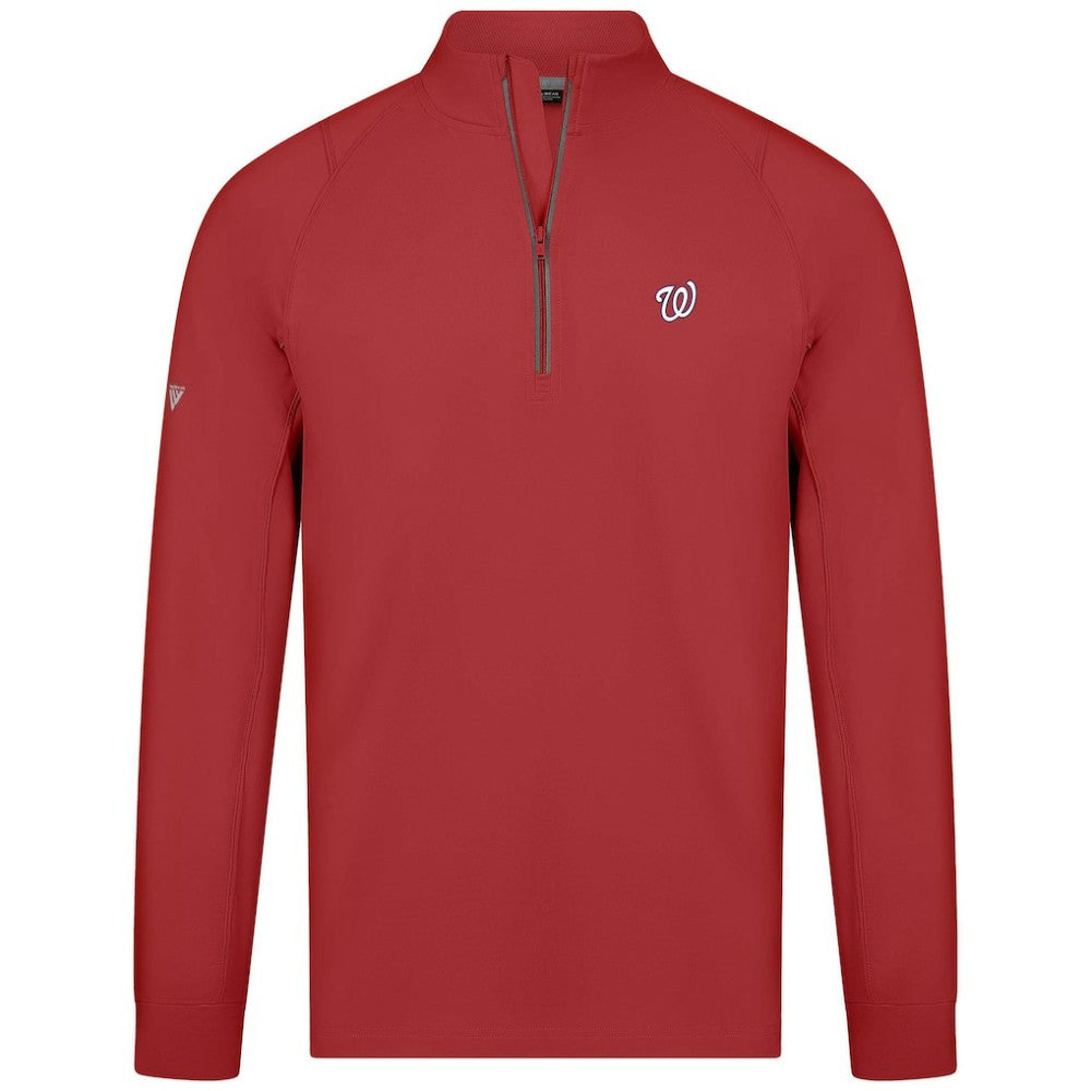 Washington Nationals Levelwear Theory Insignia Quarter-Zip Pullover Red