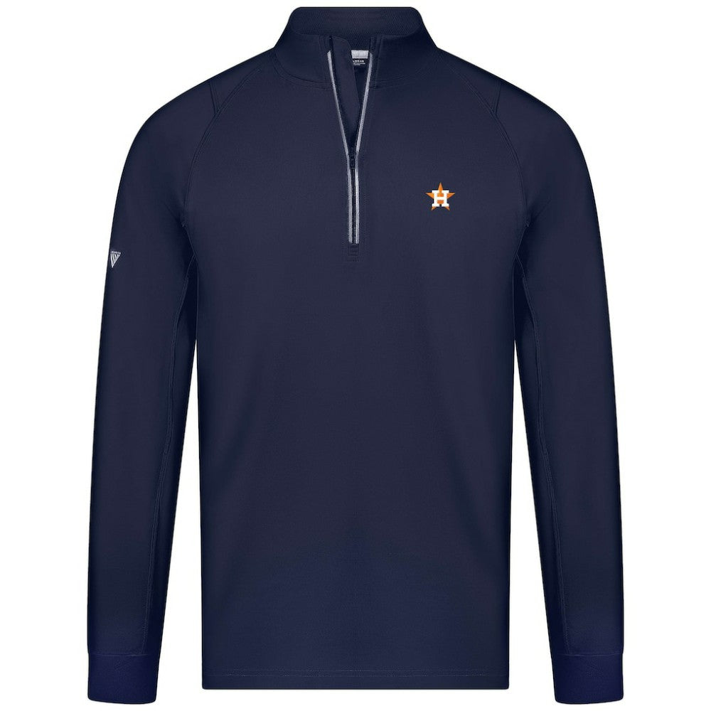 Houston Astros Levelwear Theory Insignia Quarter-Zip Pullover Navy