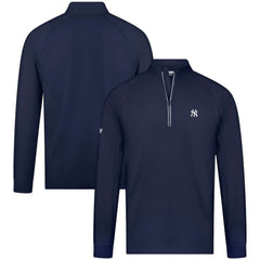 New York Yankees Levelwear Theory Insignia Quarter-Zip Pullover Navy