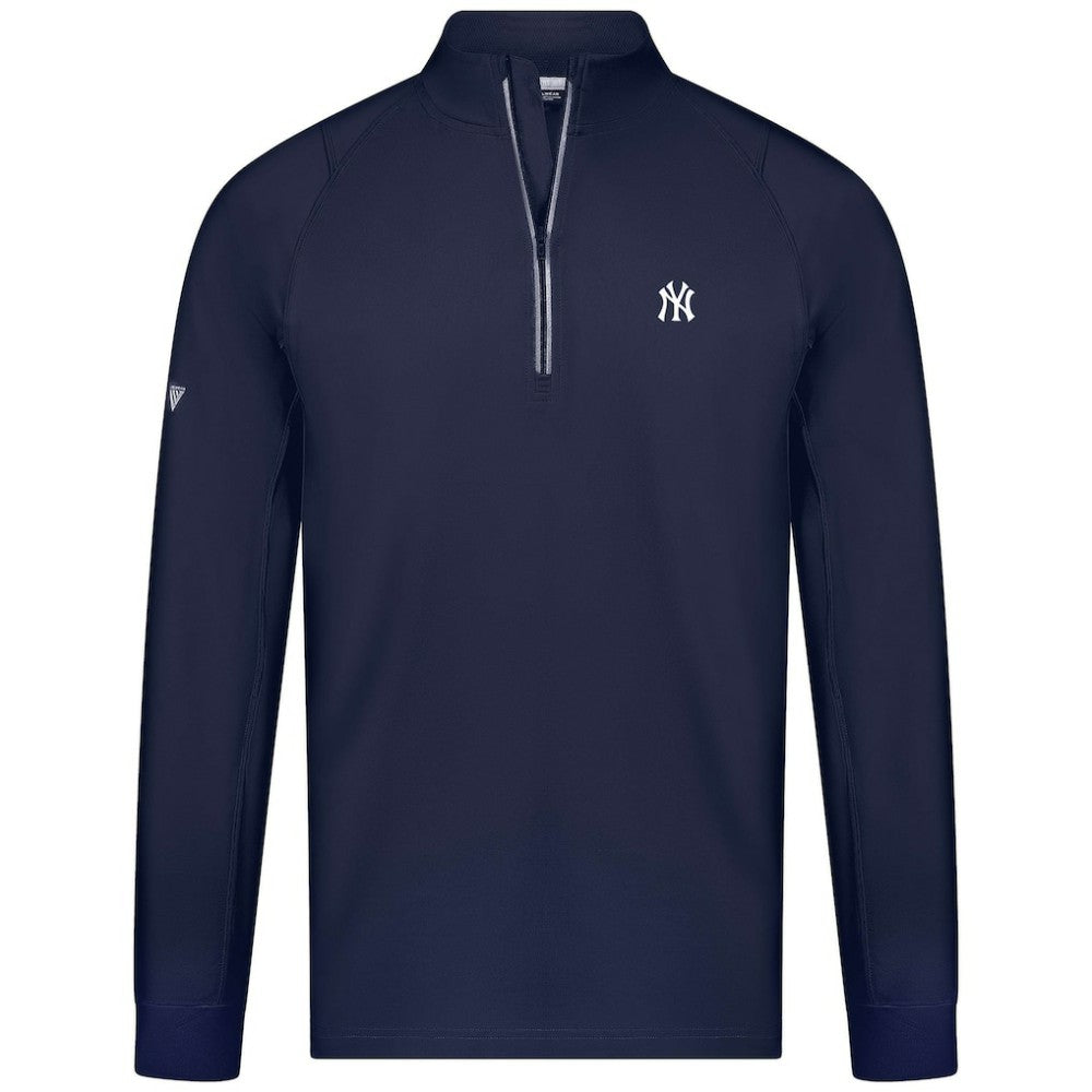 New York Yankees Levelwear Theory Insignia Quarter-Zip Pullover Navy