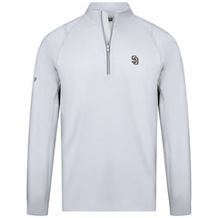 San Diego Padres Levelwear Theory Insignia Quarter-Zip Pullover White