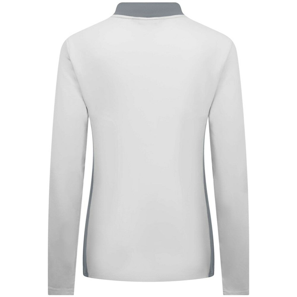 Chicago Cubs Levelwear Women's Moxie Insignia Quarter-Zip Pullover White