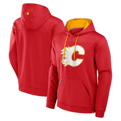 Calgary Flames Fanatics Defender Pullover Hoodie - Red Hoodies