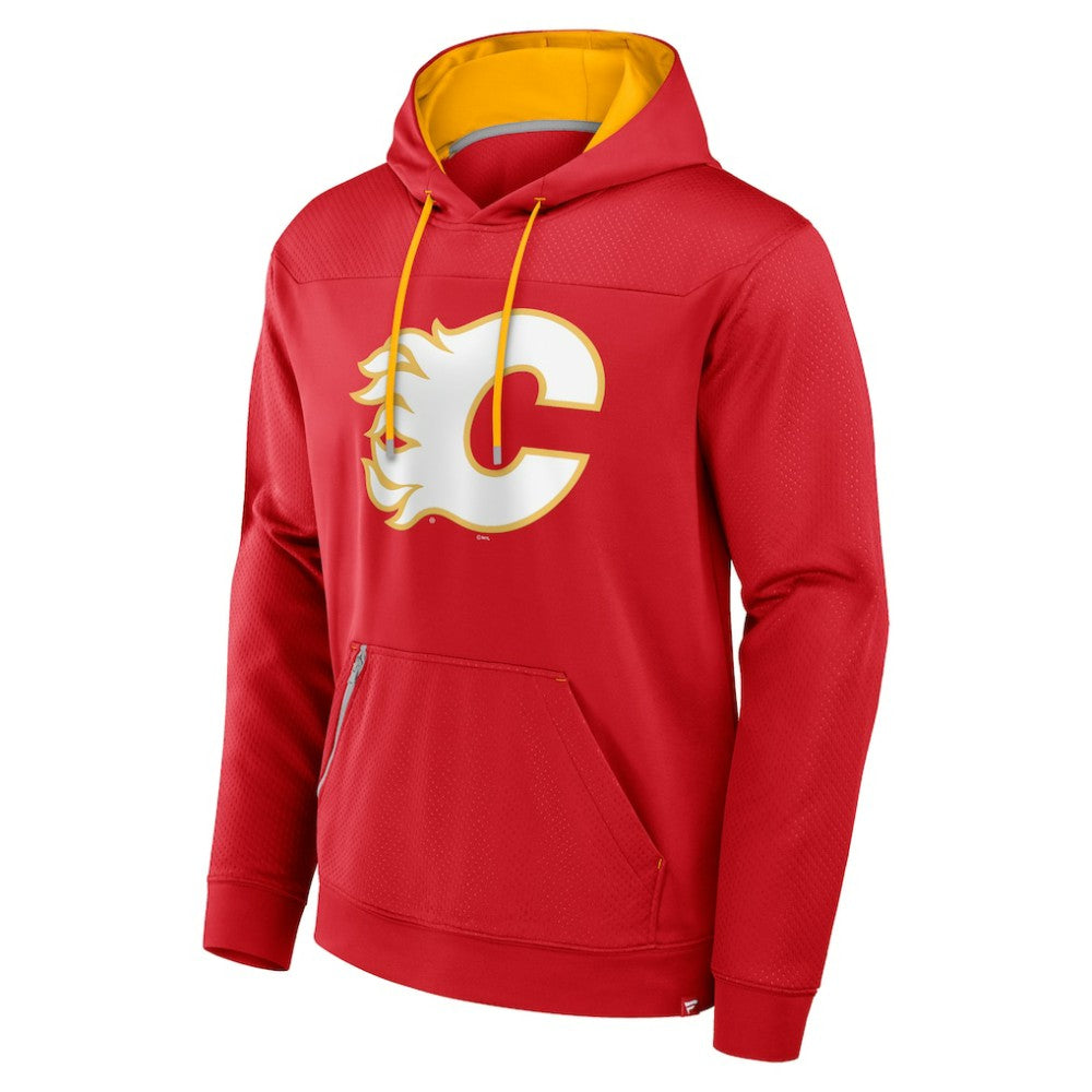 Calgary Flames Fanatics Defender Pullover Hoodie - Red Hoodies