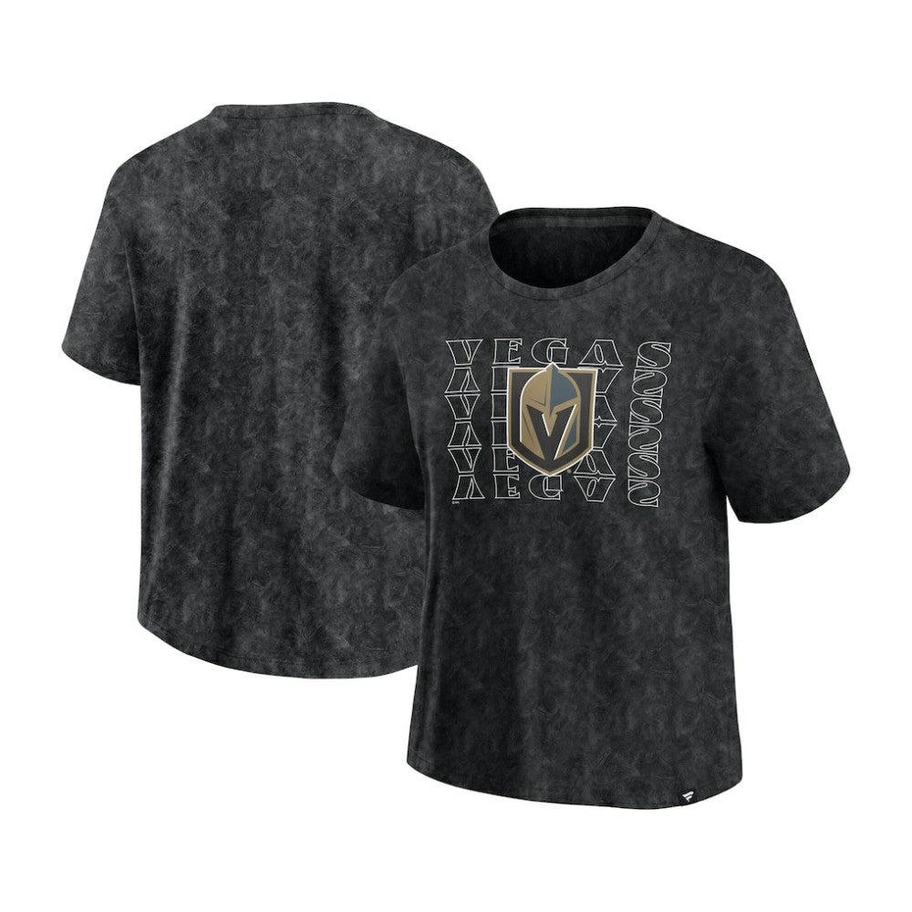 Vegas Golden Knights Fanatics Women's Faded Wash T-Shirt - Black T-shirts