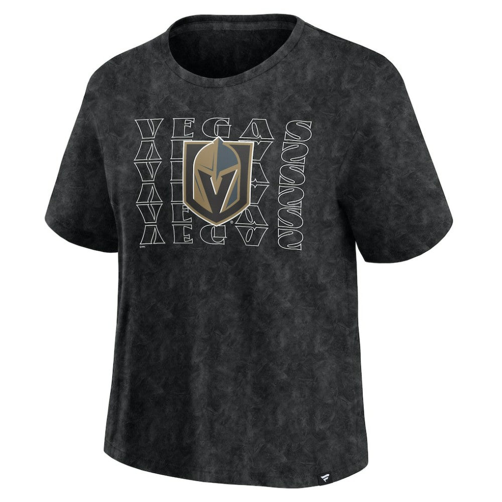 Vegas Golden Knights Fanatics Women's Faded Wash T-Shirt - Black T-shirts