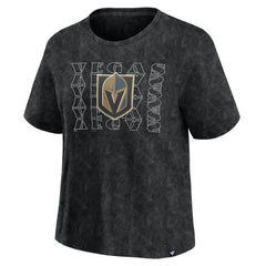 Vegas Golden Knights Fanatics Women's Faded Wash T-Shirt - Black T-shirts