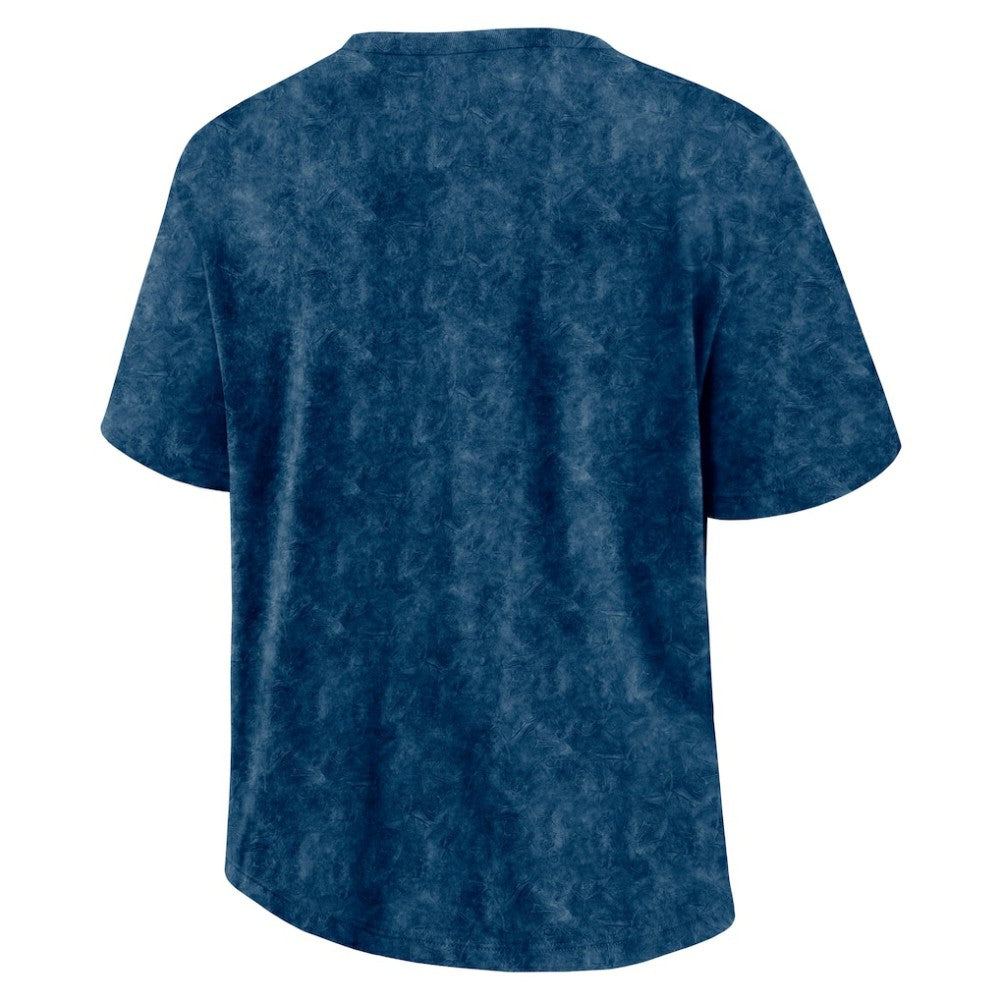 Seattle Kraken Fanatics Women's Faded Wash T-Shirt - Deep Sea Blue T-shirts