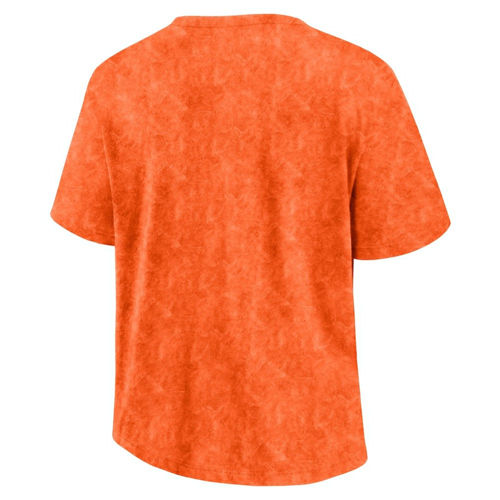 Philadelphia Flyers Fanatics Women's Faded Wash T-Shirt - Orange T-shirts