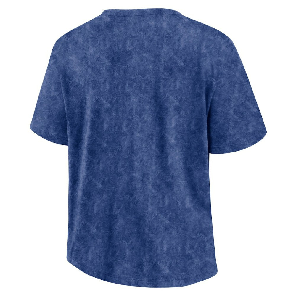 Tampa Bay Lightning Fanatics Women's Faded Wash T-Shirt - Blue T-shirts