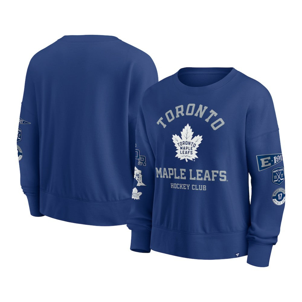 Toronto Maple Leafs Fanatics Women's Go Team Pullover Sweatshirt - Blue Sweatshirts