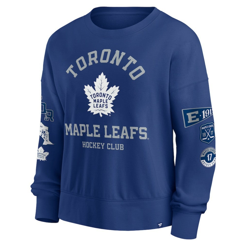 Toronto Maple Leafs Fanatics Women's Go Team Pullover Sweatshirt - Blue Sweatshirts